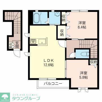 BWドミール(2LDK/2階)の間取り写真