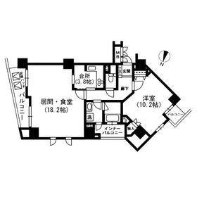 ミレニアムガーデンコート(1LDK/13階)の間取り写真