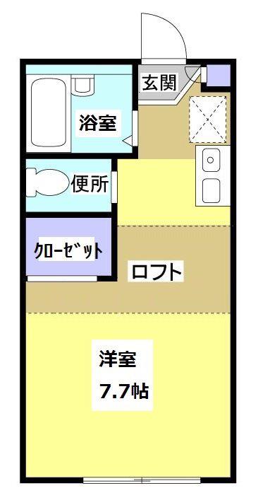 パレス東名II(ワンルーム/2階)の間取り写真