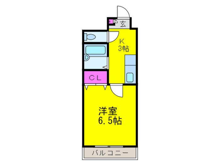 サンライズひらの(1K/5階)の間取り写真