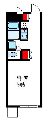 レオパレス鈴の森(1K/1階)の間取り写真