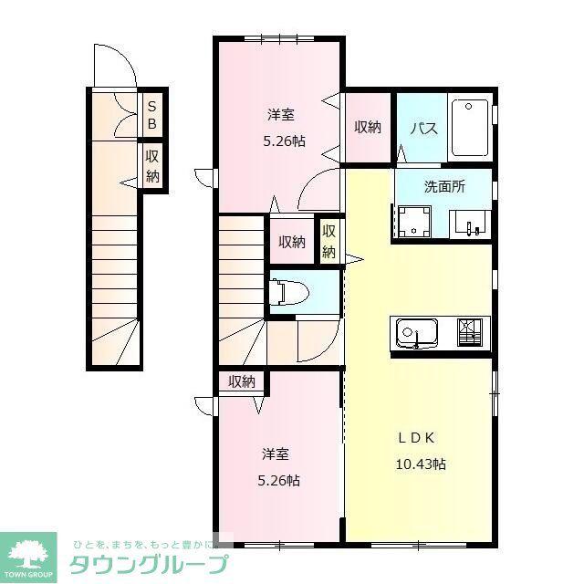 プレミアス(2LDK/2階)の間取り写真