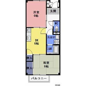 グランメール小瀬(2DK/2階)の間取り写真