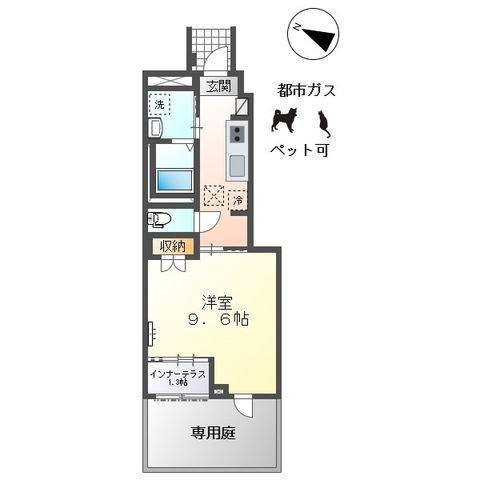 萩原町アパート(1K/1階)の間取り写真