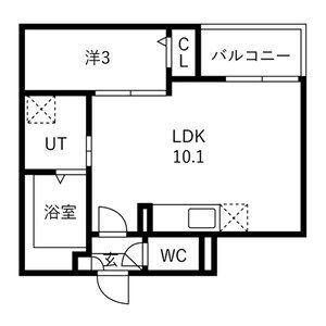 JACK HORENI(1LDK/3階)の間取り写真