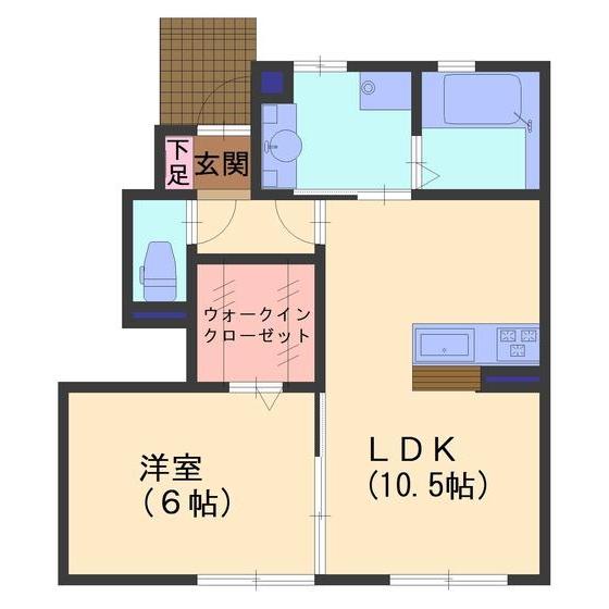 ヴィオーラ(1LDK/1階)の間取り写真