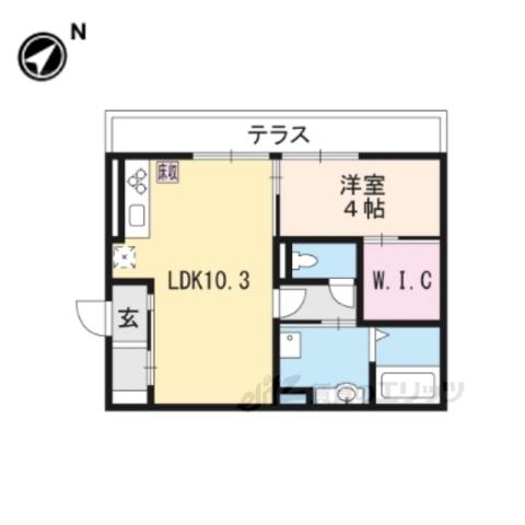 LE CIEL2(1LDK/2階)の間取り写真