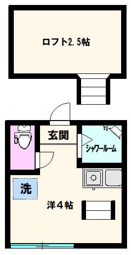 メゾンN.R(ワンルーム/2階)の間取り写真
