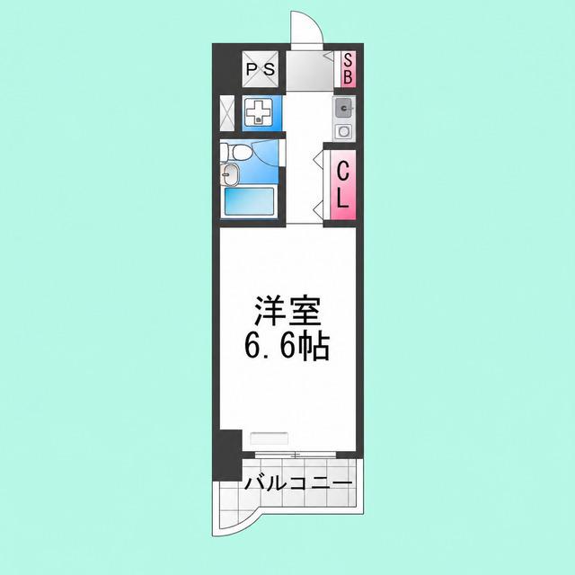 メゾンドフェニックス(ワンルーム/10階)の間取り写真