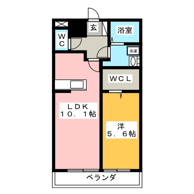 サンフィールドイースト(1LDK/1階)の間取り写真
