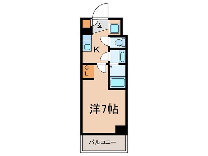 学生会館 NCREポートアイランド(1K/11階)の間取り写真