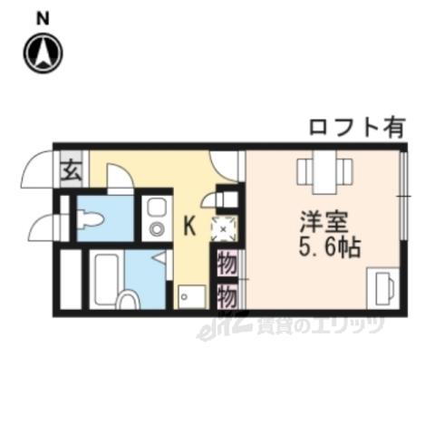 レオパレスK&KⅢ(1K/1階)の間取り写真