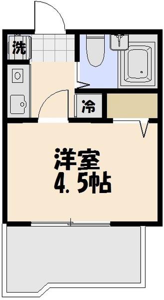 ジュネスシティ駅前(1K/11階)の間取り写真