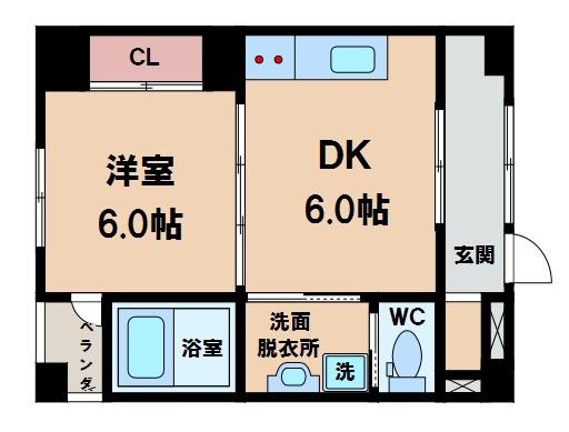 コミュニティハウスSOUWA(1DK/3階)の間取り写真