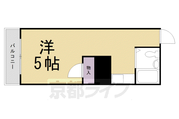 ワークスマンション(ワンルーム/2階)の間取り写真