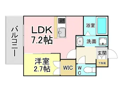 コンダクトレジデンスKONYA(1DK/9階)の間取り写真