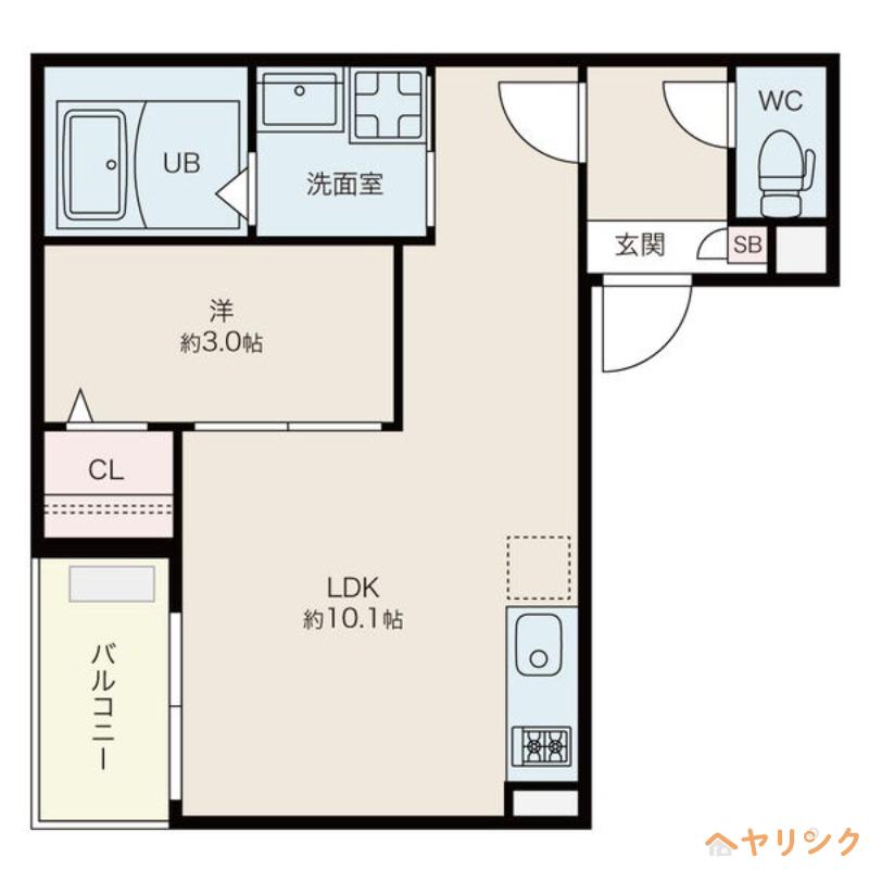 JACK OBATACHIYODAI(1LDK/3階)の間取り写真