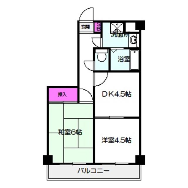 Mプラザ城東五番館(2DK/3階)の間取り写真