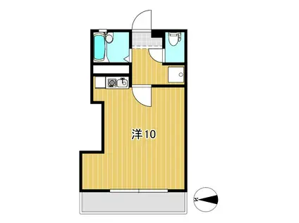 パレロワイヤル(ワンルーム/1階)の間取り写真