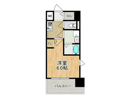 MODERN PALAZZO東本町(1K/10階)の間取り写真