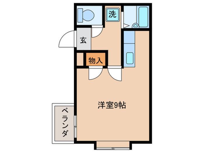 ソフィア9(ワンルーム/3階)の間取り写真