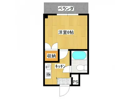 堺グランセ(1K/3階)の間取り写真