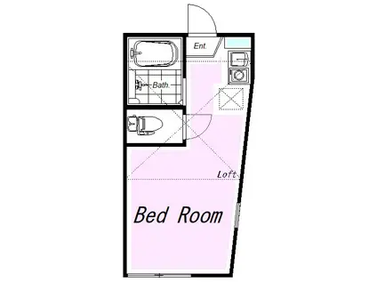 ユナイト希望ヶ丘ヘンリックイプセン(ワンルーム/1階)の間取り写真