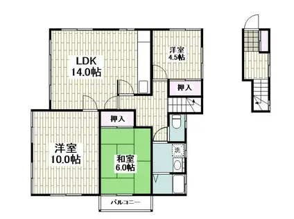 ジャパンビル大船(3LDK/2階)の間取り写真