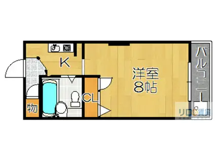 バイオレットキャッスルイン宝塚(1K/2階)の間取り写真