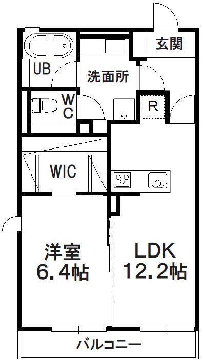 ヒルズレジデンシャルG(1LDK/1階)の間取り写真