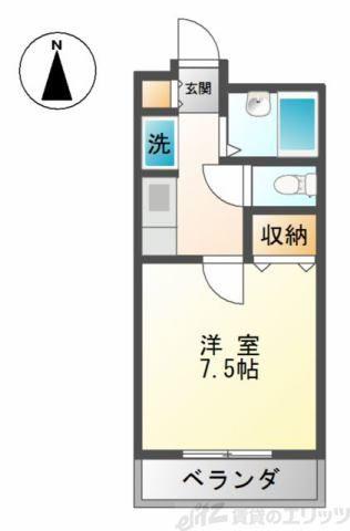 アーバンハイツ城北(1K/2階)の間取り写真