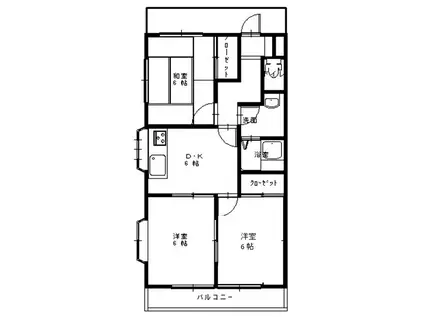 プルミエ妻沼東A棟(3DK/1階)の間取り写真