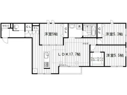 LA COLLINA新宿中落合(3LDK/2階)の間取り写真