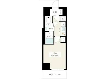 RISE NAKANO-MATSUGAOKA(1K/2階)の間取り写真