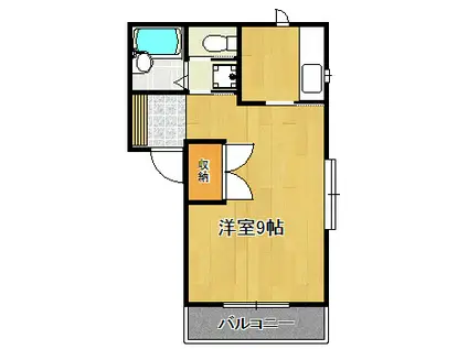 リベロ坂井東A棟(1K/1階)の間取り写真