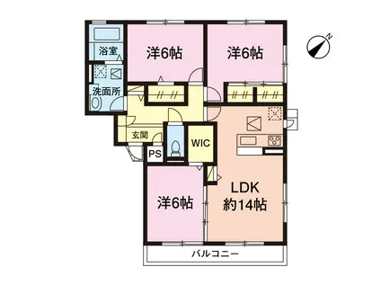 レガーメ(3LDK/2階)の間取り写真