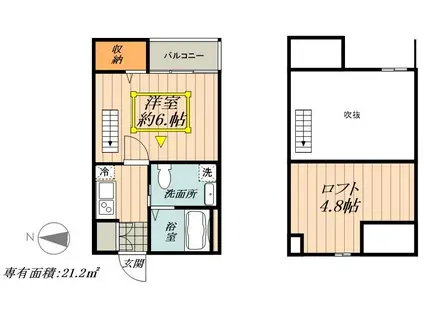 LIBERTE (1K/1階)の間取り写真