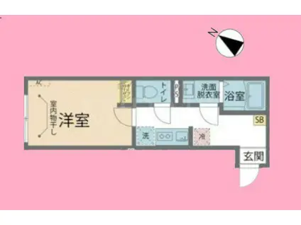 カインドネス小田急相模原IV(1K/3階)の間取り写真