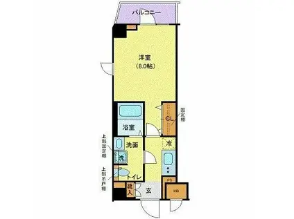 レグゼ文京白山(1K/3階)の間取り写真