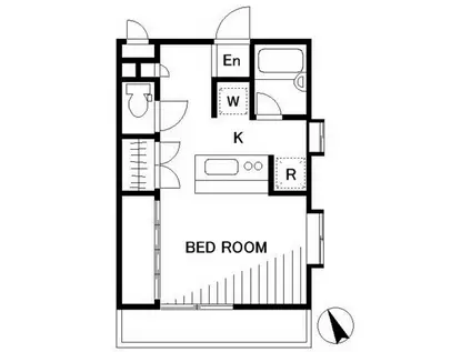 シトラスグランディス(1K/1階)の間取り写真