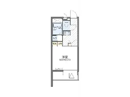 レオパレスけやきII(1K/3階)の間取り写真