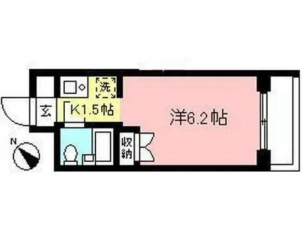 百合ヶ丘池上マンション(1K/2階)の間取り写真