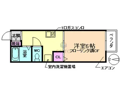 メゾン・ド・サンワ(1K/1階)の間取り写真