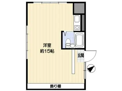 グレースコート相模原(ワンルーム/5階)の間取り写真