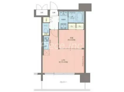 プレジオ都島北通(1LDK/2階)の間取り写真