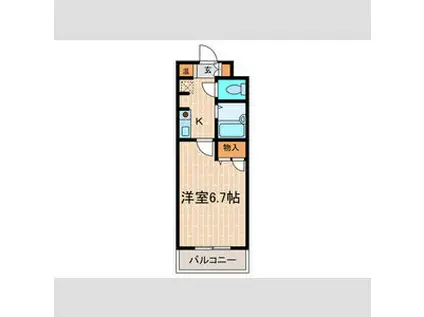 マンション望大明石町(1K/5階)の間取り写真