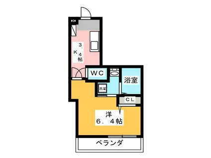 RAFFINE H&M(1K/3階)の間取り写真