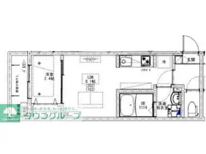 KEIAI RESIDENCE 新柏(1LDK/2階)の間取り写真