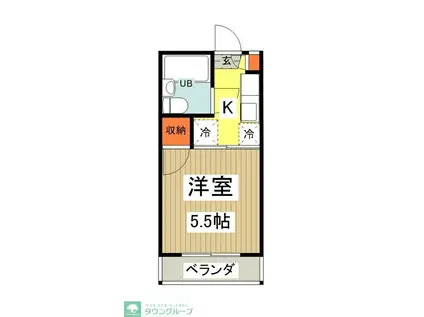 AM HOUSE(1K/1階)の間取り写真
