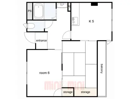 岡崎第一マンション(2K/3階)の間取り写真